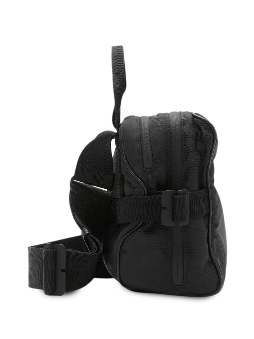 CHECK-PATTERN ZIPPED MESSENGER BAG - 3
