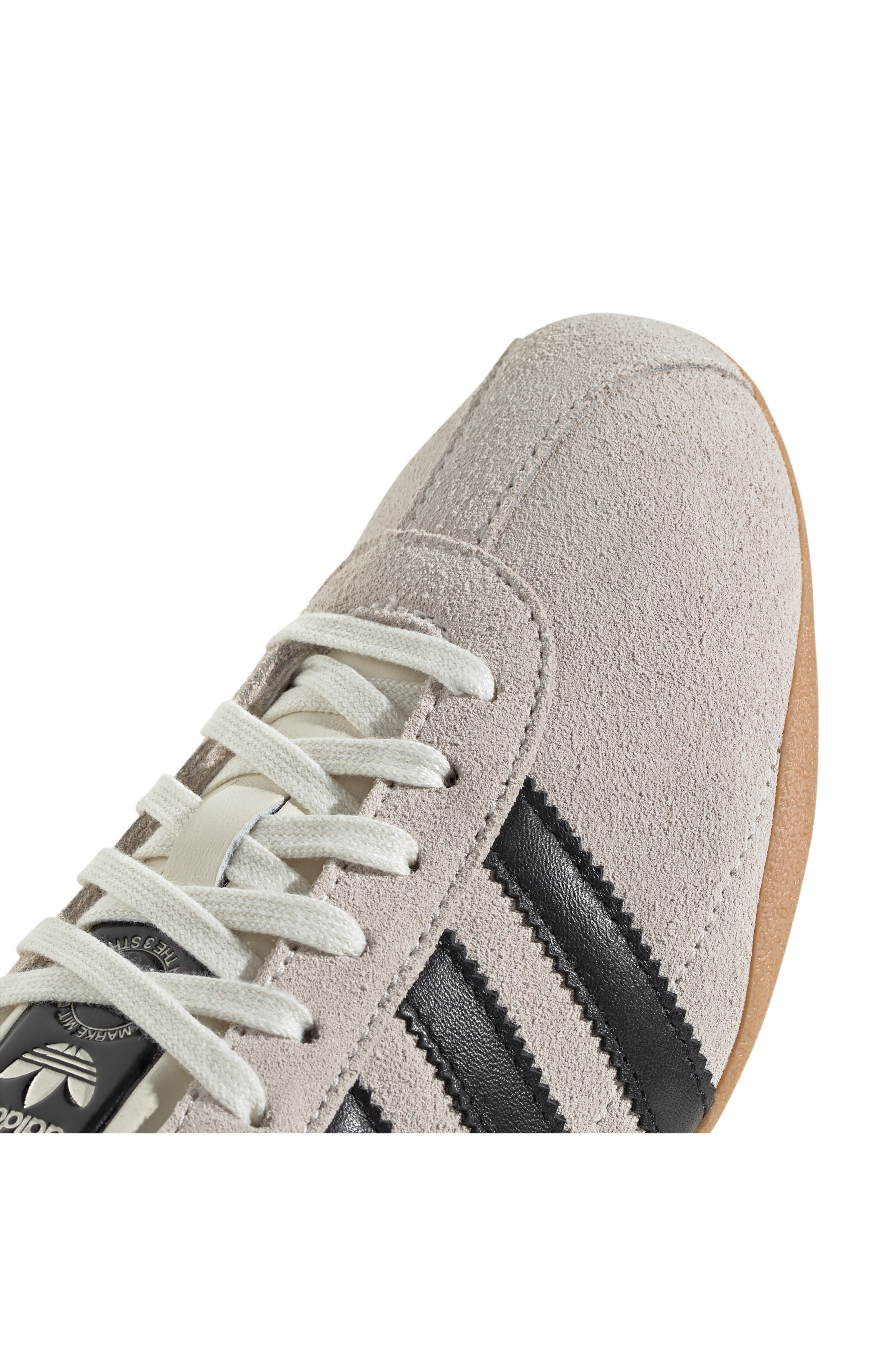 adidas Tokyo Low Top Suede Sneaker in Off White/Black/Gold Met at Nordstrom - 8
