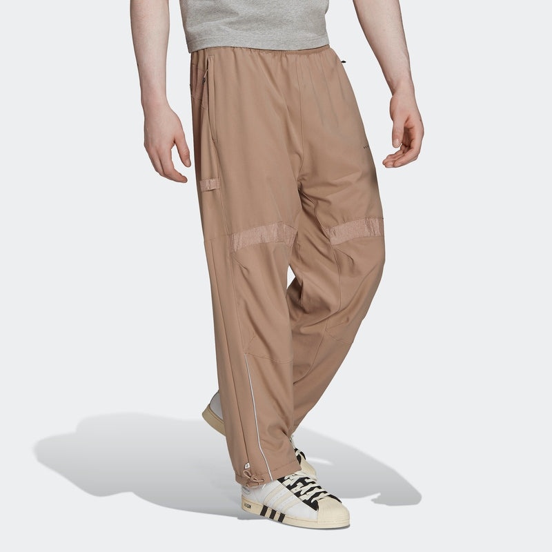 Men's adidas originals Printing Logo Zipper Pocket Straight Sports Pants/Trousers/Joggers Brown HK27 - 4