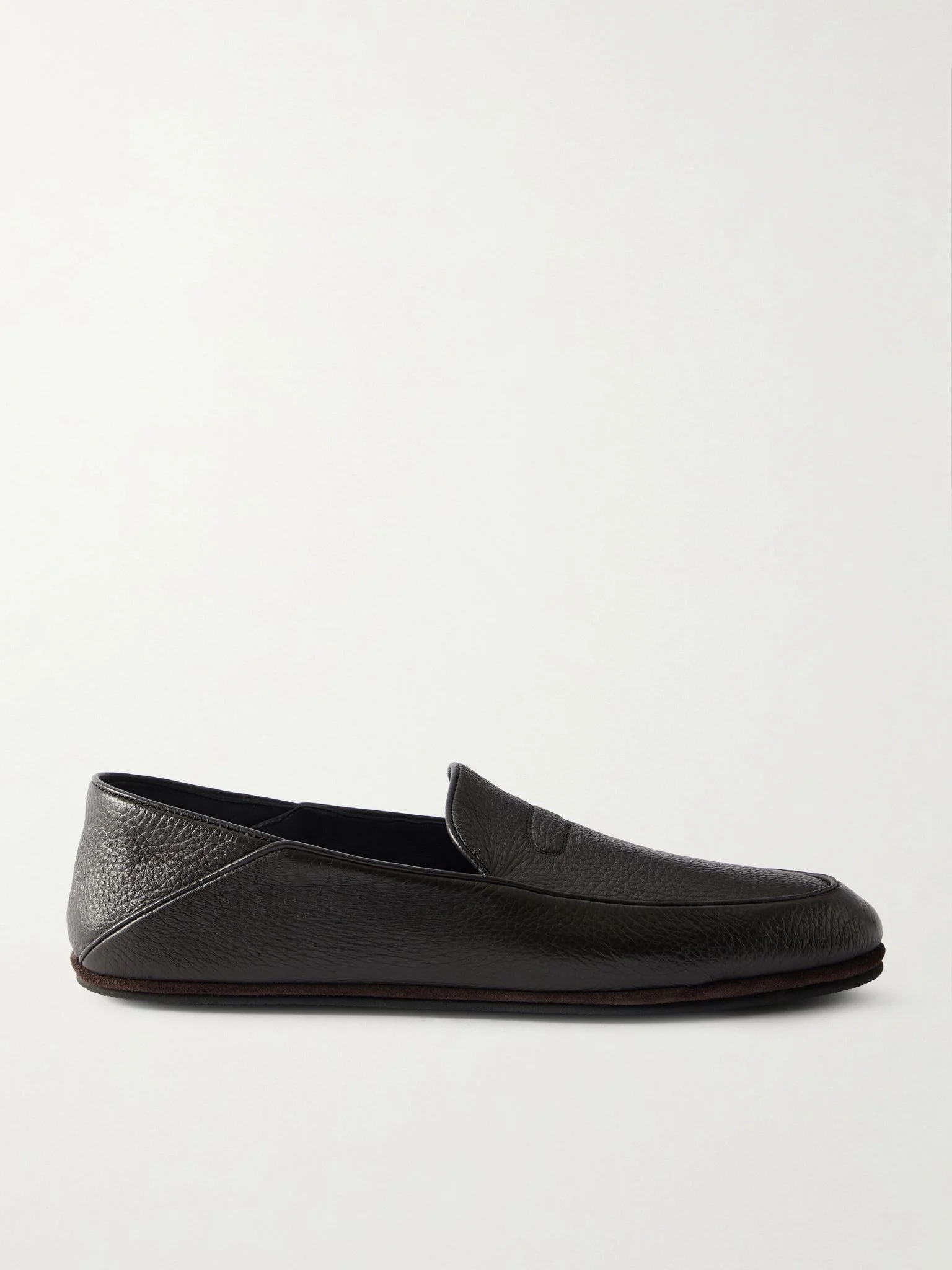 Kingston II Collapsible-Heel Full-Grain Deerskin Loafers Brown - 1