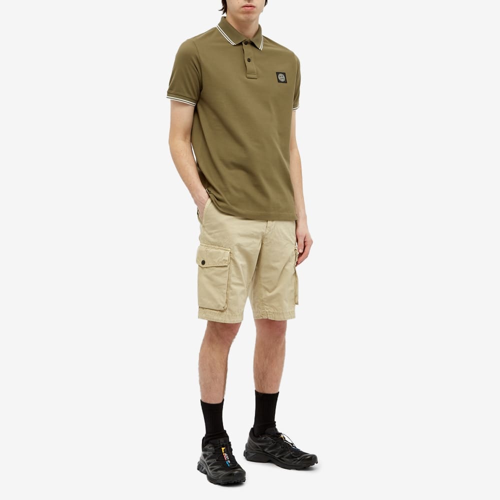 Stone Island Stretch Pique Tipped Polo - 5