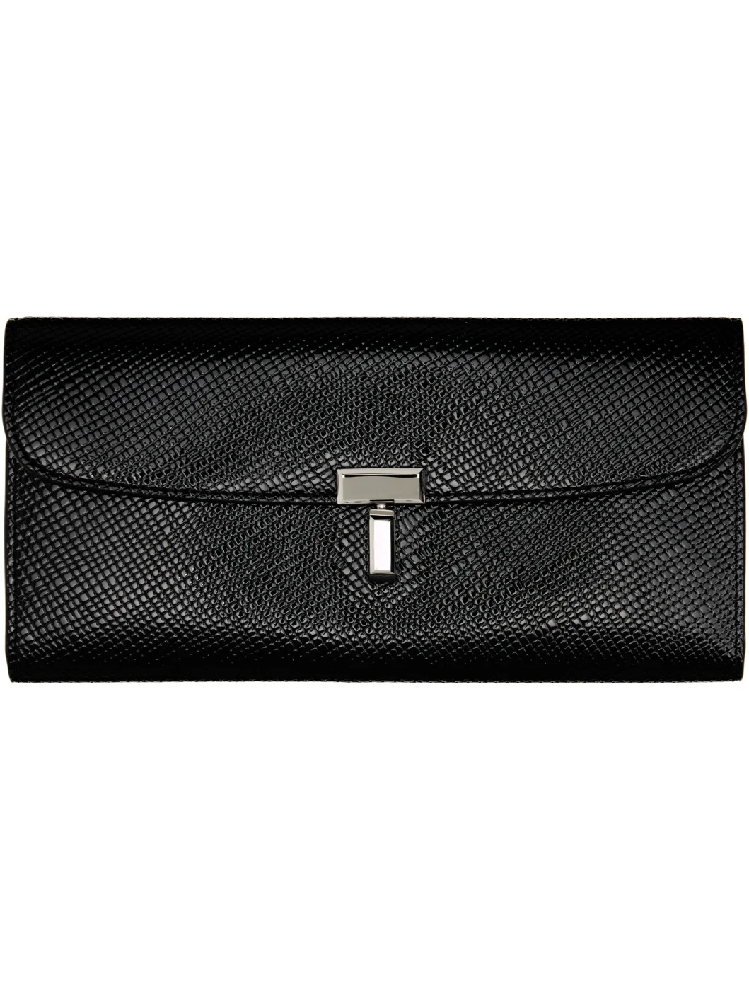 Black T-Lock Palmellato-Patent Wallet - 1