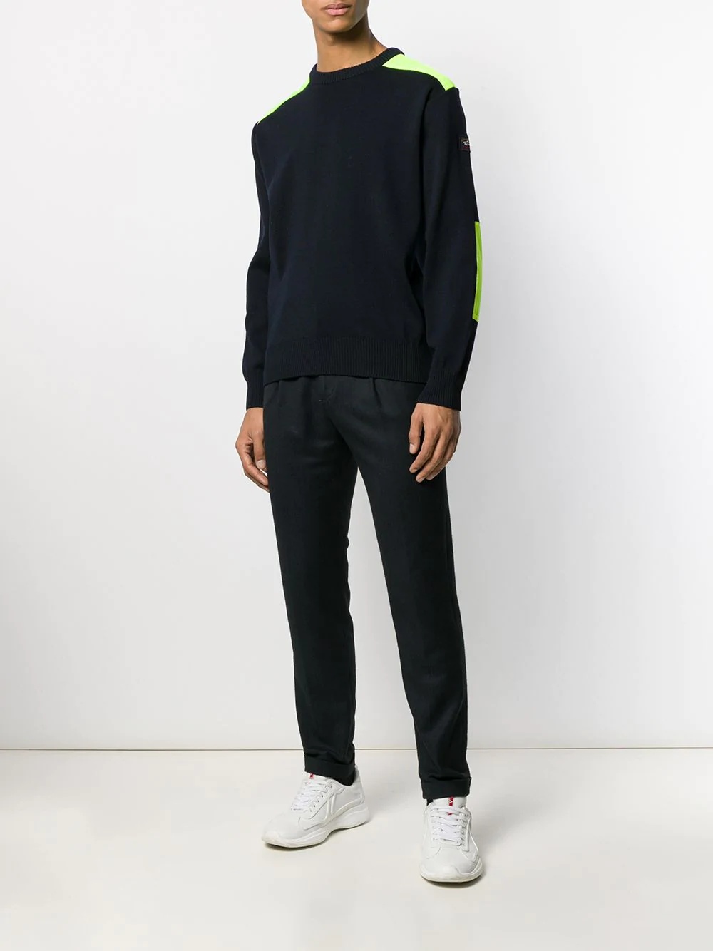 contrast panels jumper  - 2