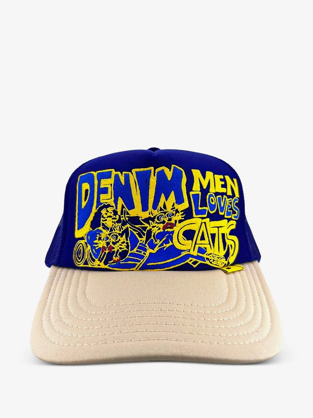 embroidered mesh-panel cap - 1