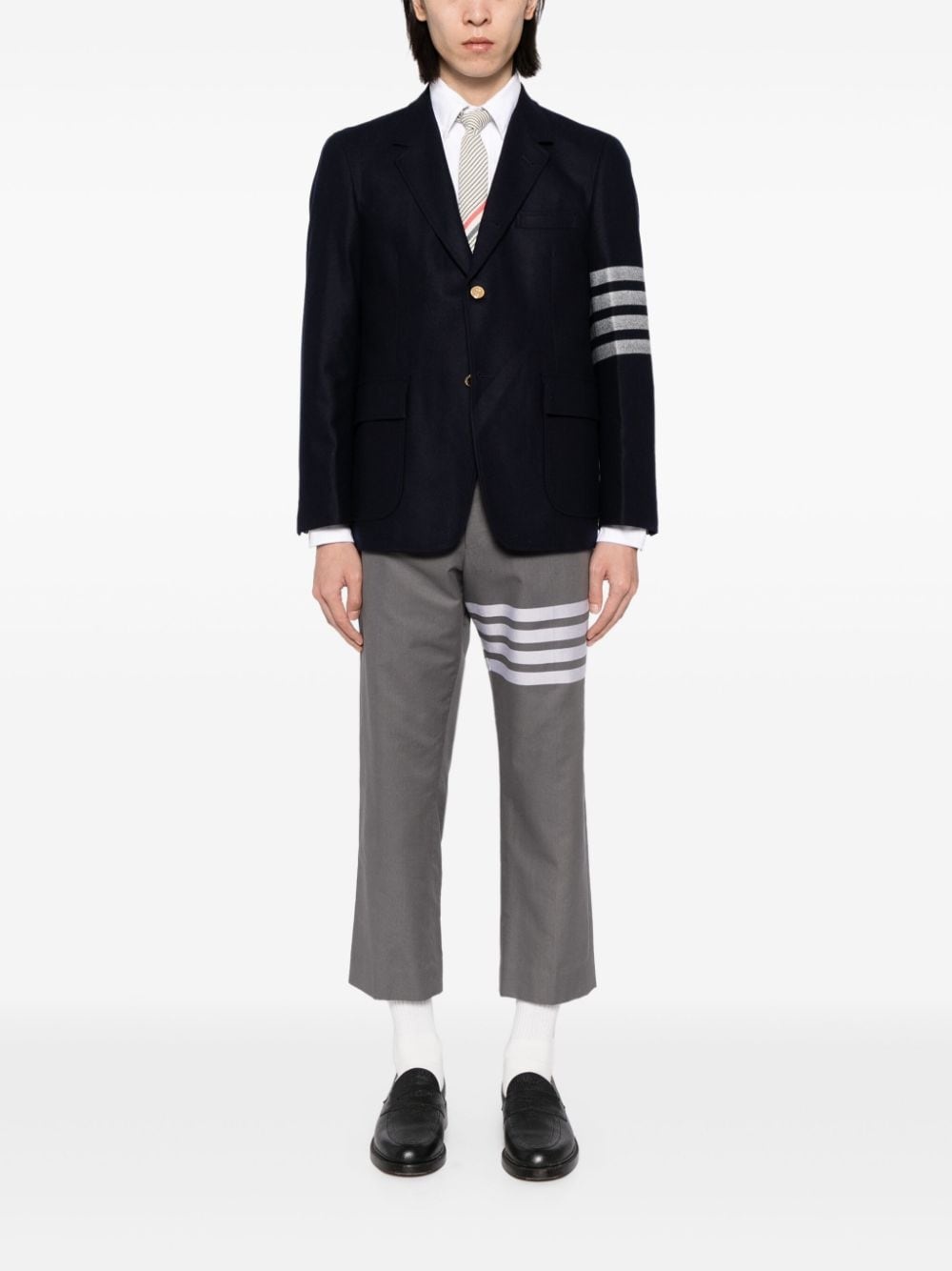 unconstructed signature 4-Bar stripe blazer - 2