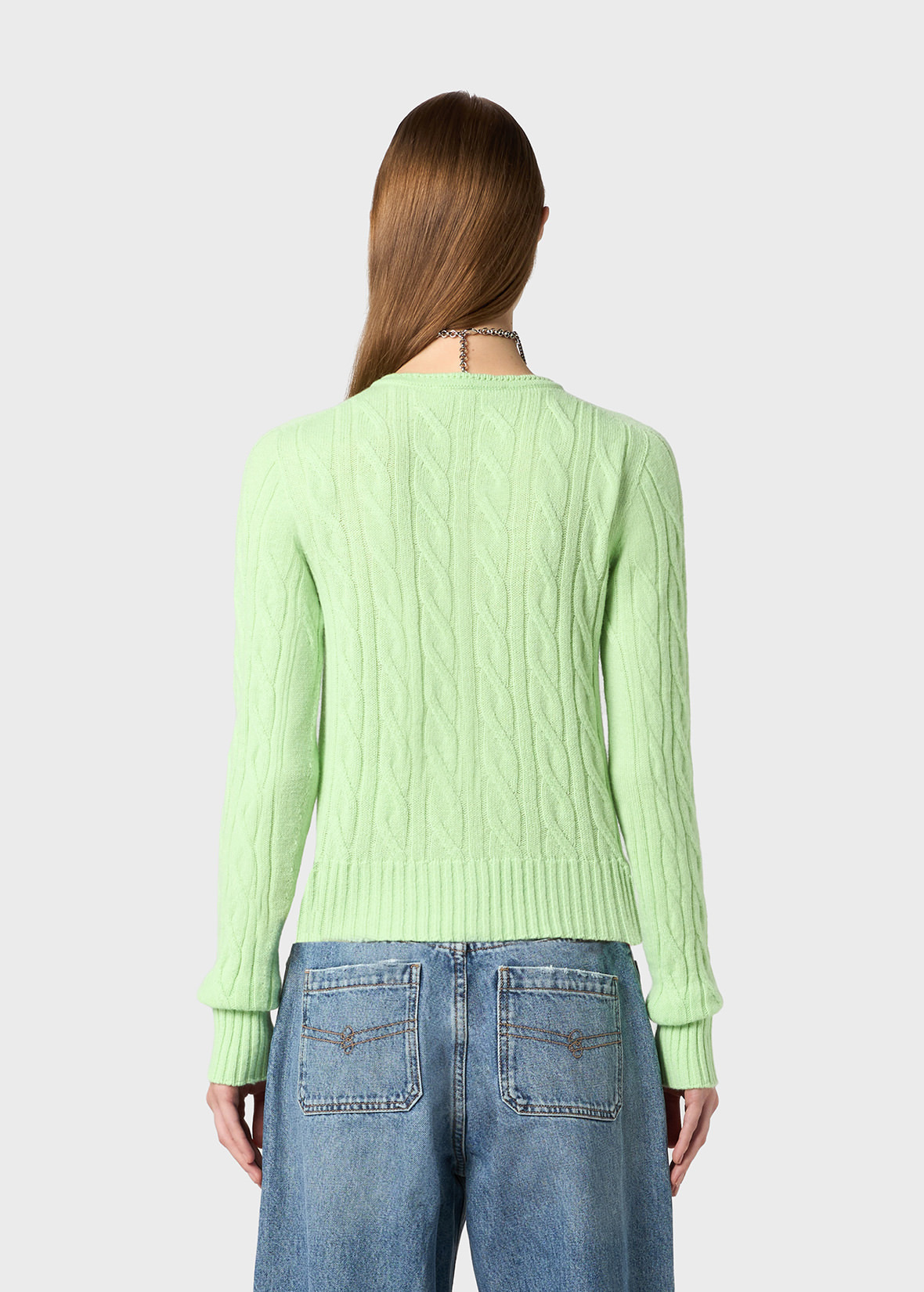 WOOL AND CASHMERE CARDIGAN WITH JEWEL BUTTONS - 4