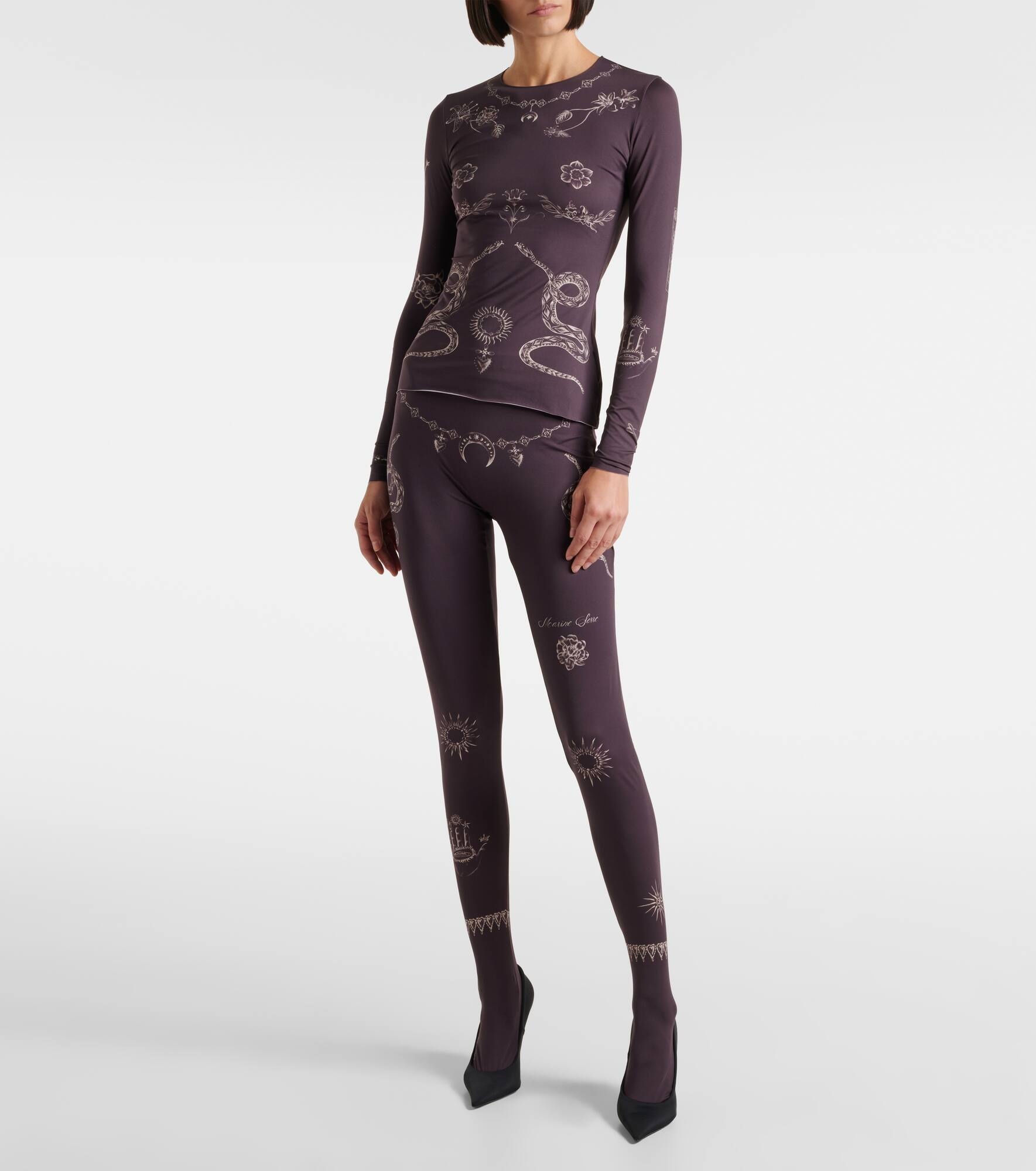 Printed jersey tights - 6