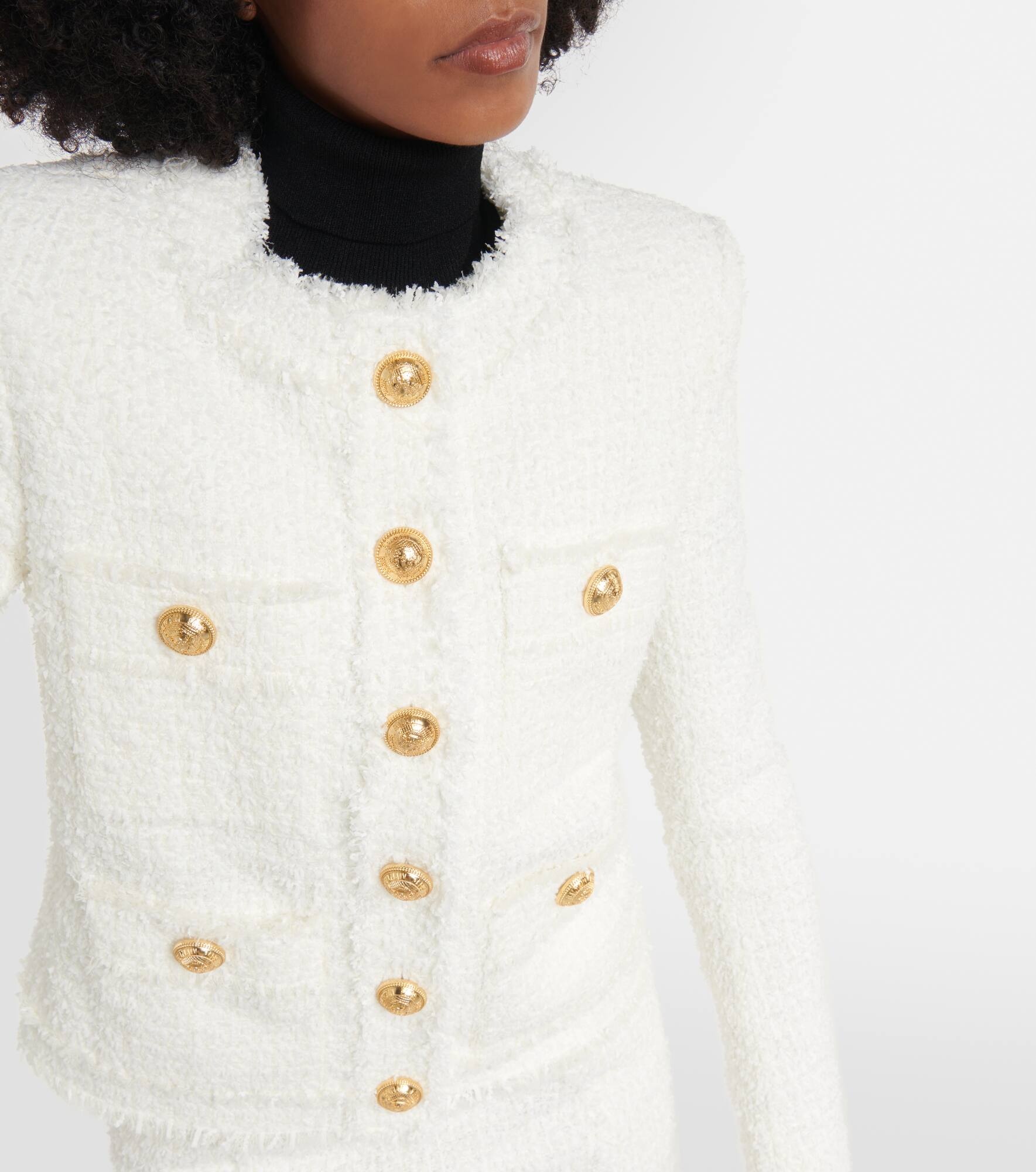 Embellished tweed jacket - 4