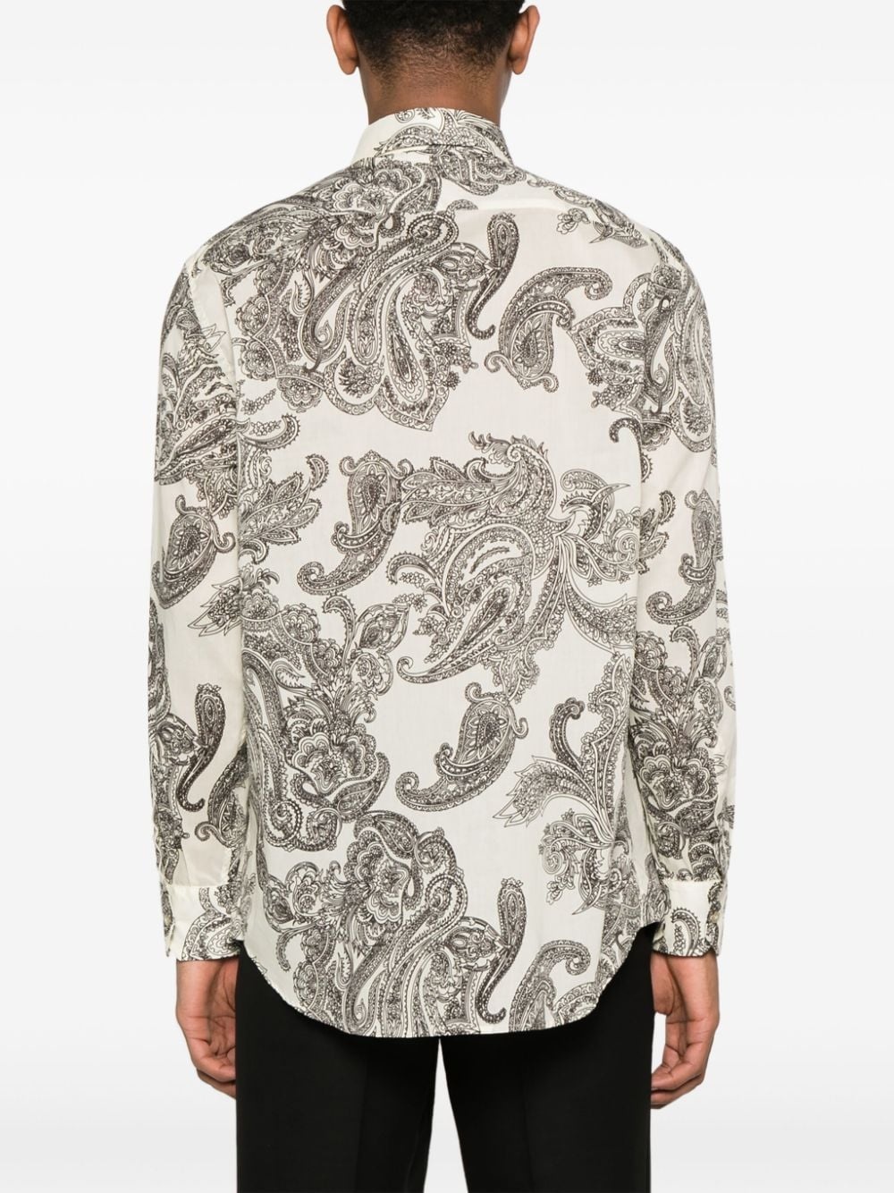 paisley-print cotton shirt - 4
