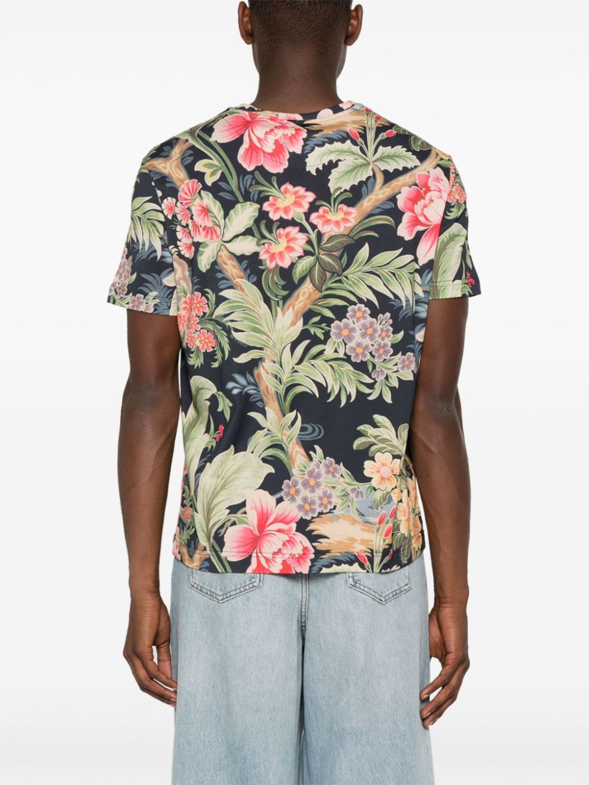 floral-print lyocell T-shirt - 4