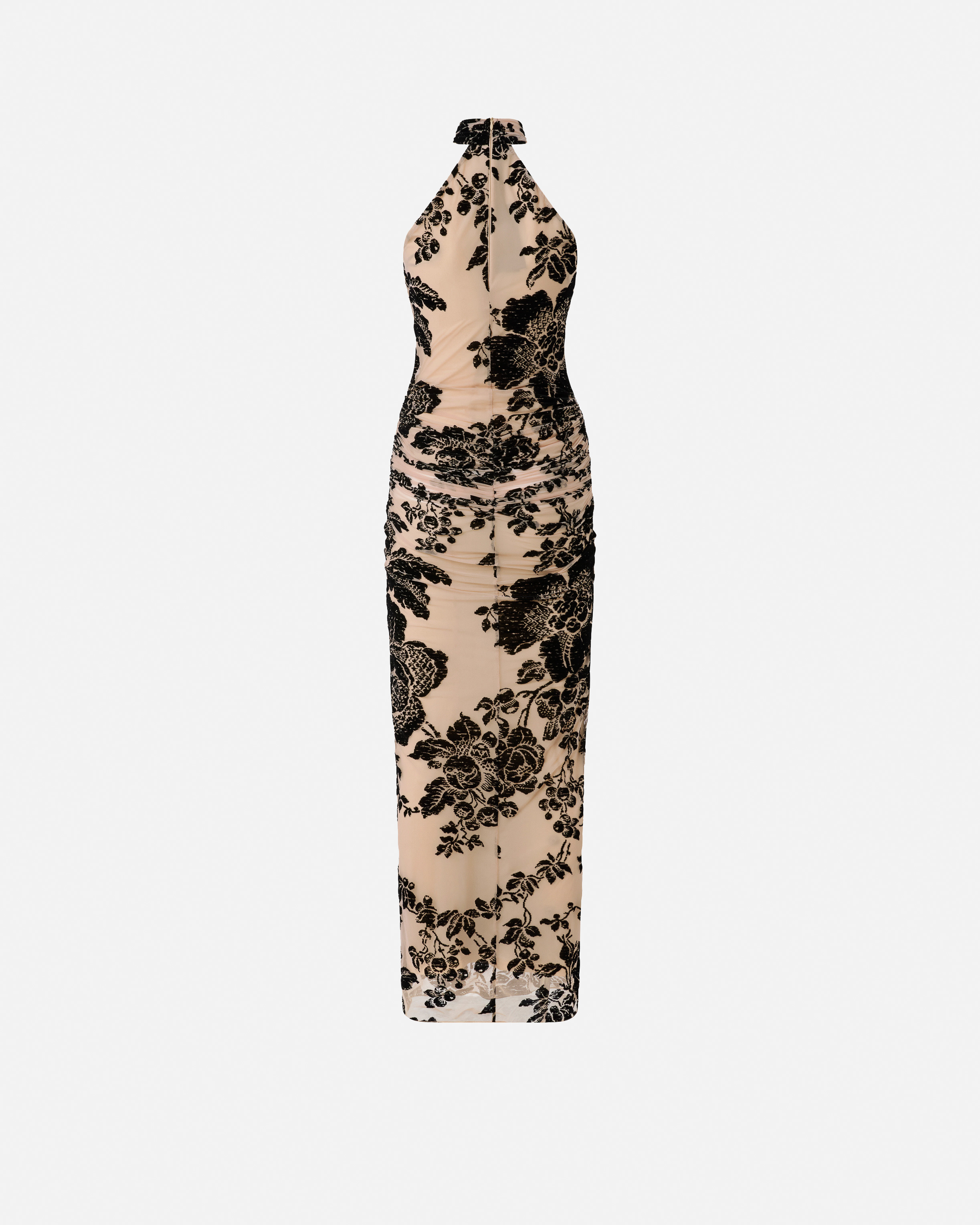 LONG FLOCK-PRINT DRESS - 6