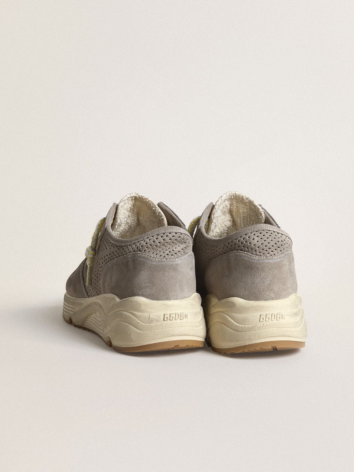 Women's Running Sole in gray suede with gray suede star and heel tab - 4