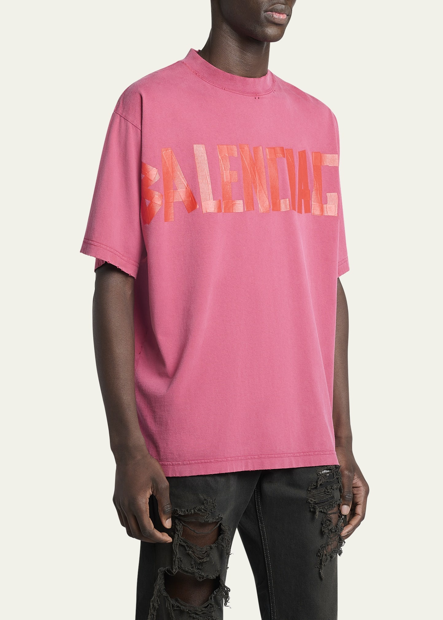 Men's Medium-Fit Tape T-Shirt - 4
