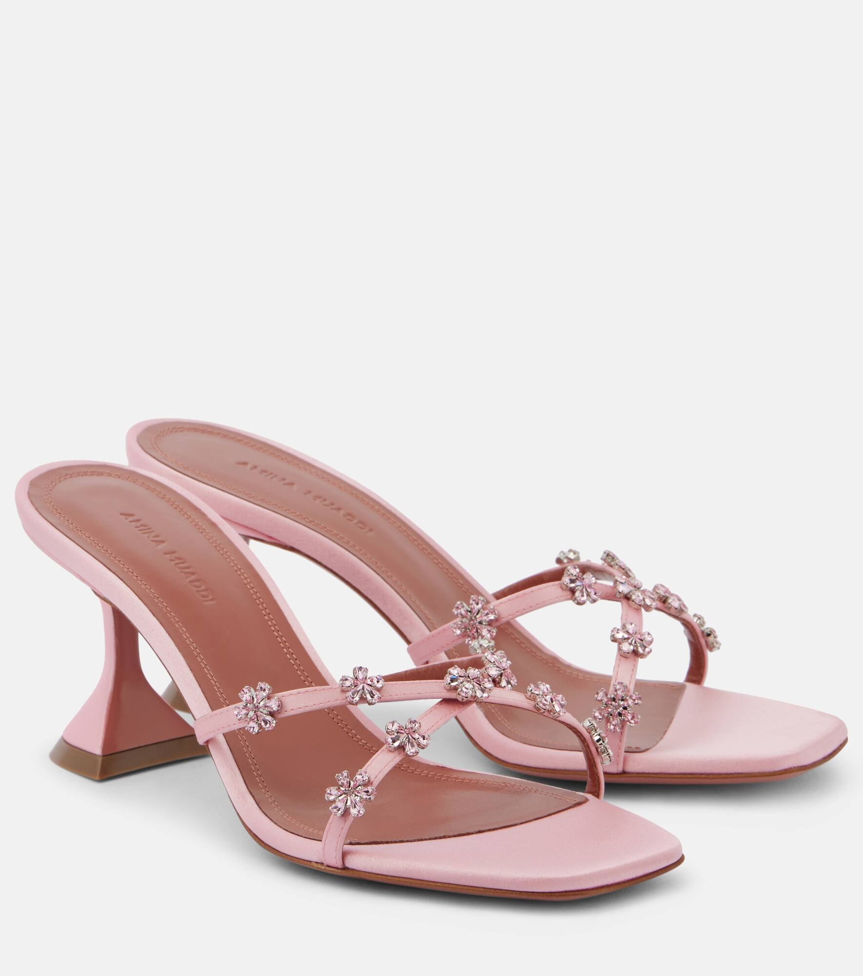 70 embellished satin sandals - 1