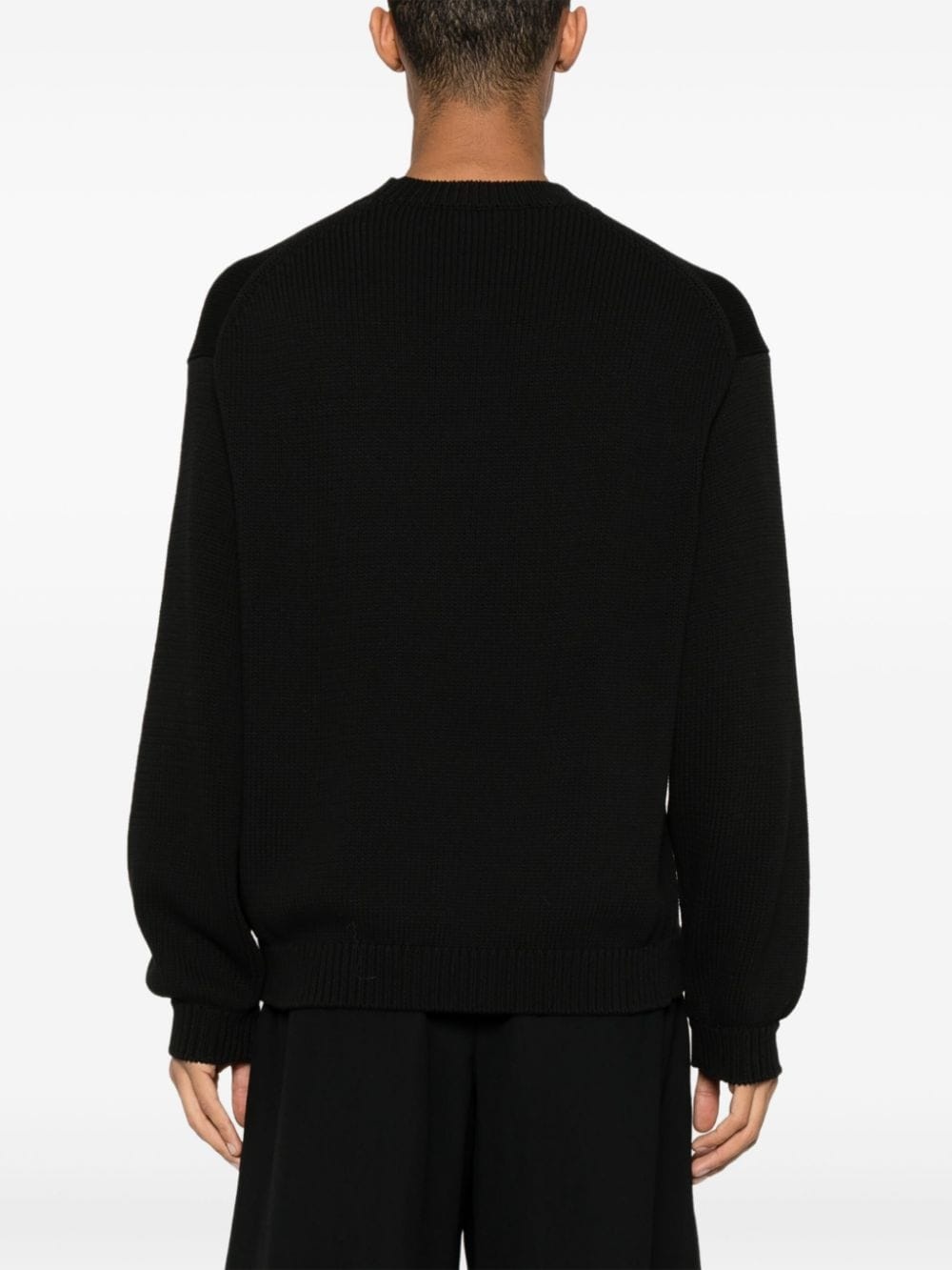 intarsia-logo knit jumper - 4