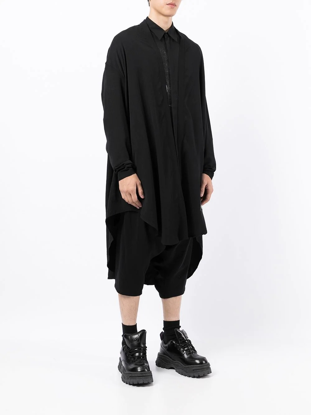 draped robe shirt - 3