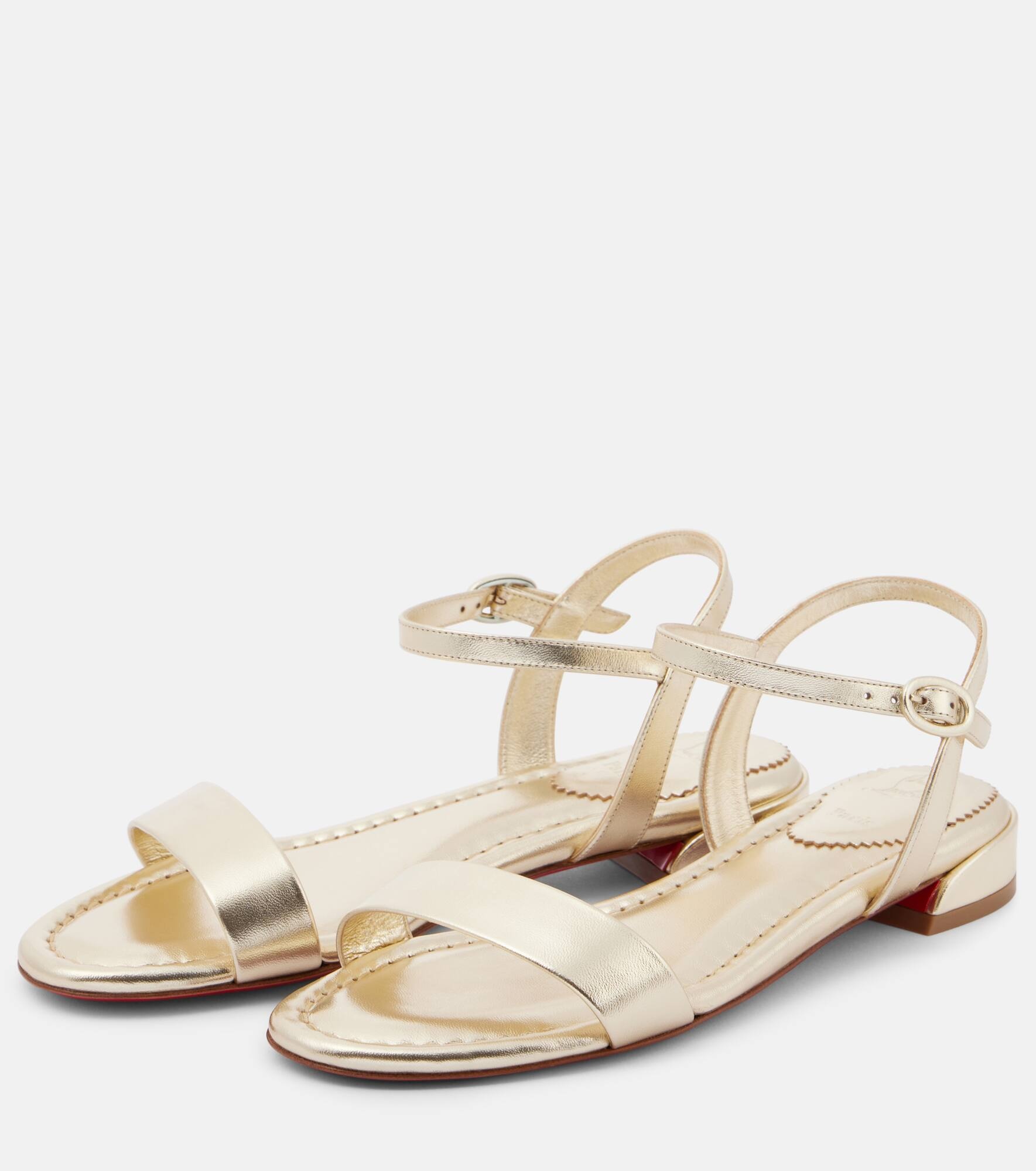 Sweet Jane metallic leather sandals - 4