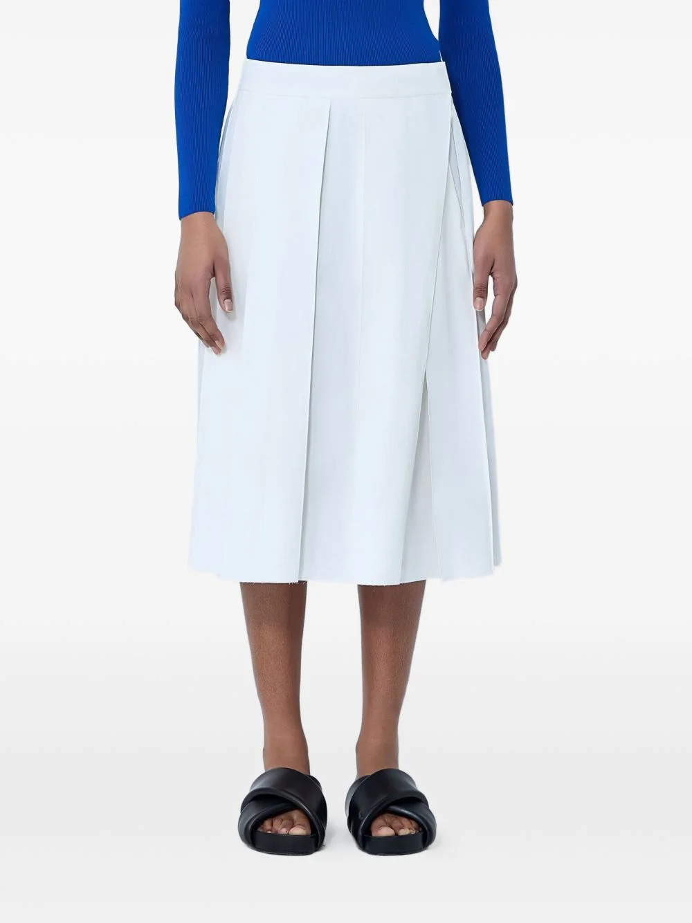 A-line pleated midi skirt - 1
