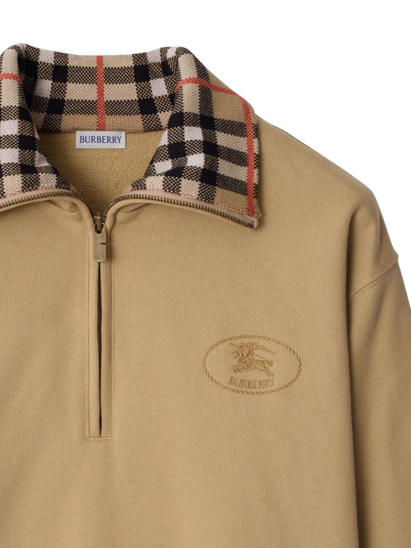 Burberry cotton zip-up sweatshirt outlook