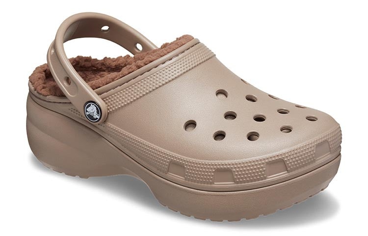 (WMNS) Crocs Classic Platform Lined Clogs 'Mushroom' 207938-195 - 3