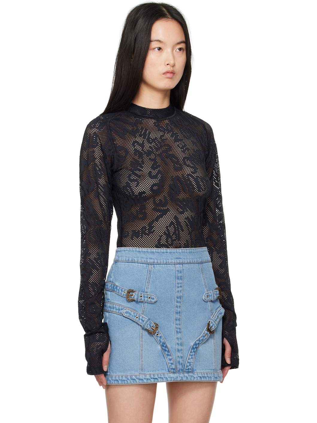 Black Fishnet T-shirt - 2