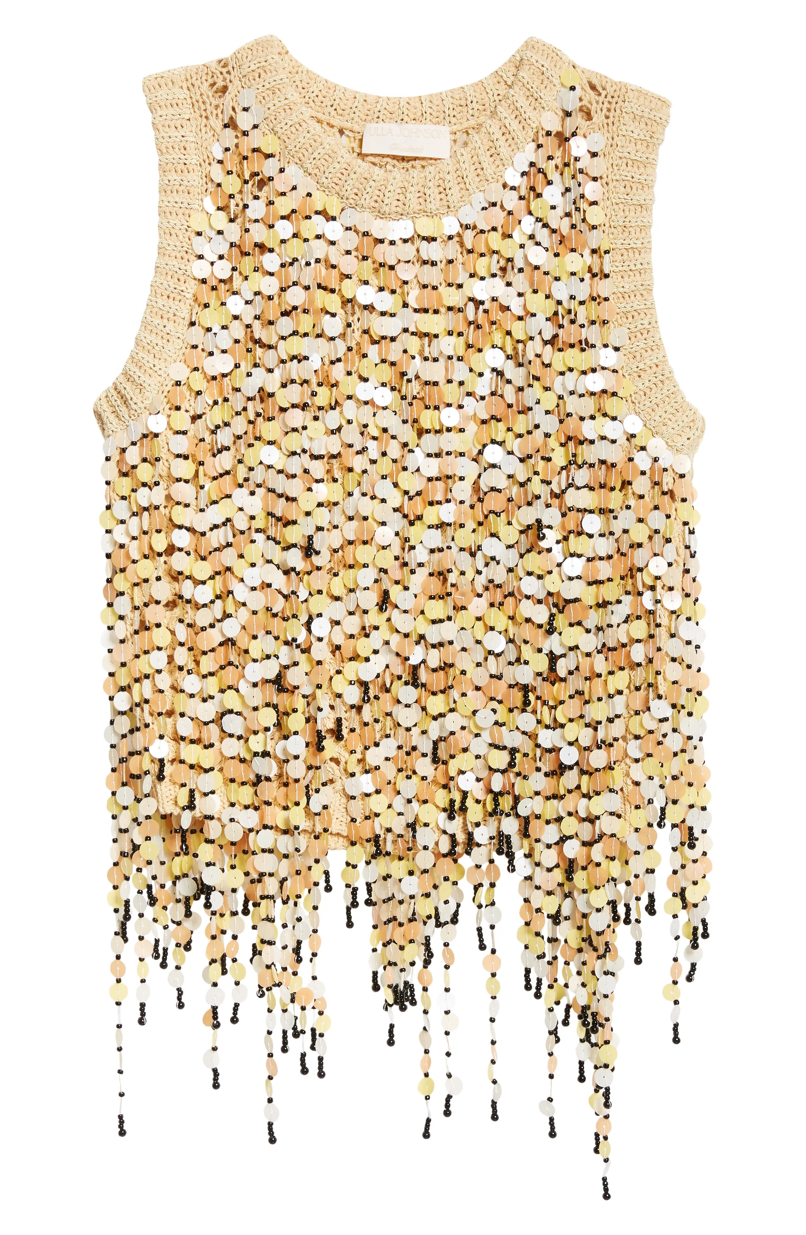 Novalie Beaded Sequin Sleeveless Top - 5