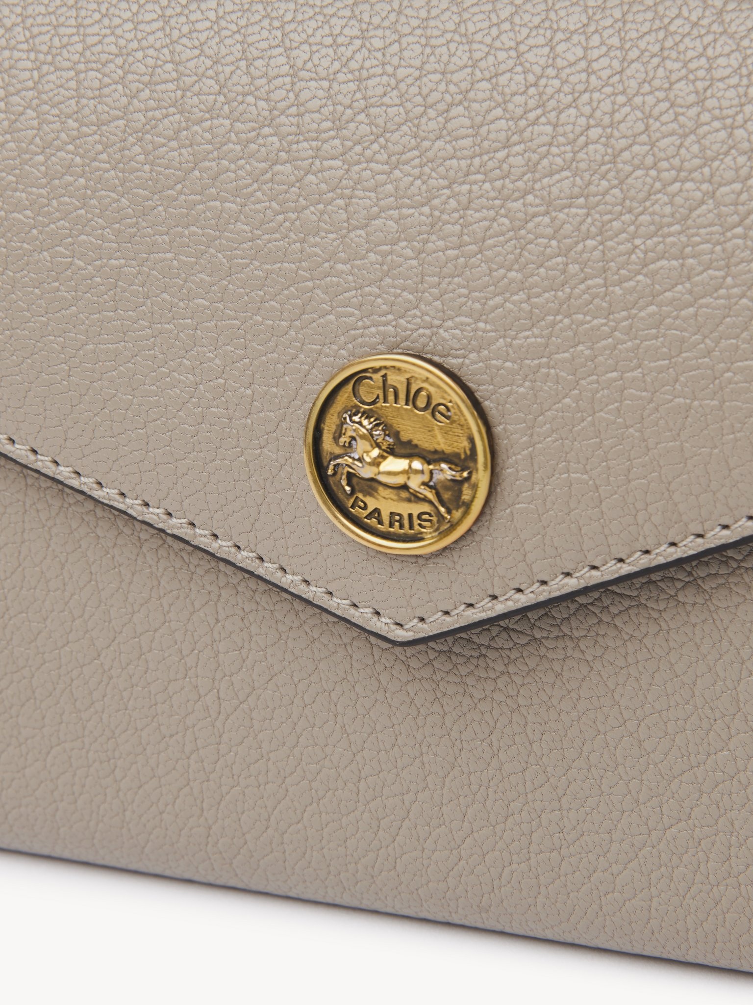 ENVELOPE LONG WALLET WITH FLAP IN GRAINED LEATHER - 5