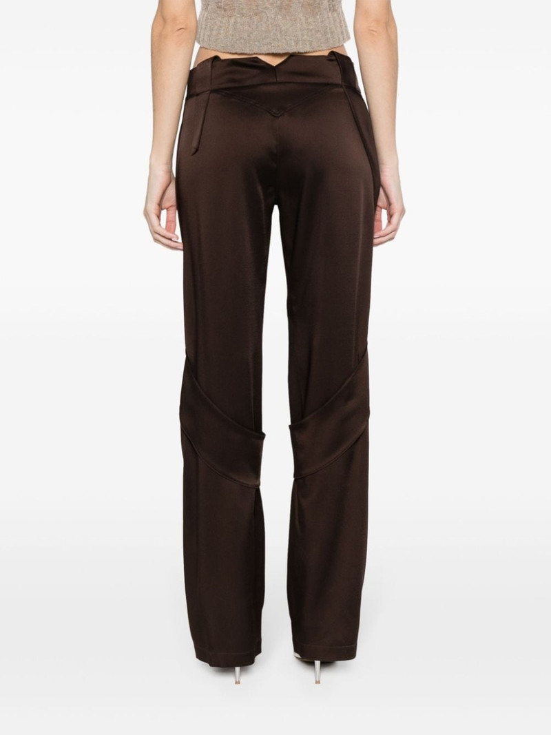 satin wide-leg cargo trousers 4