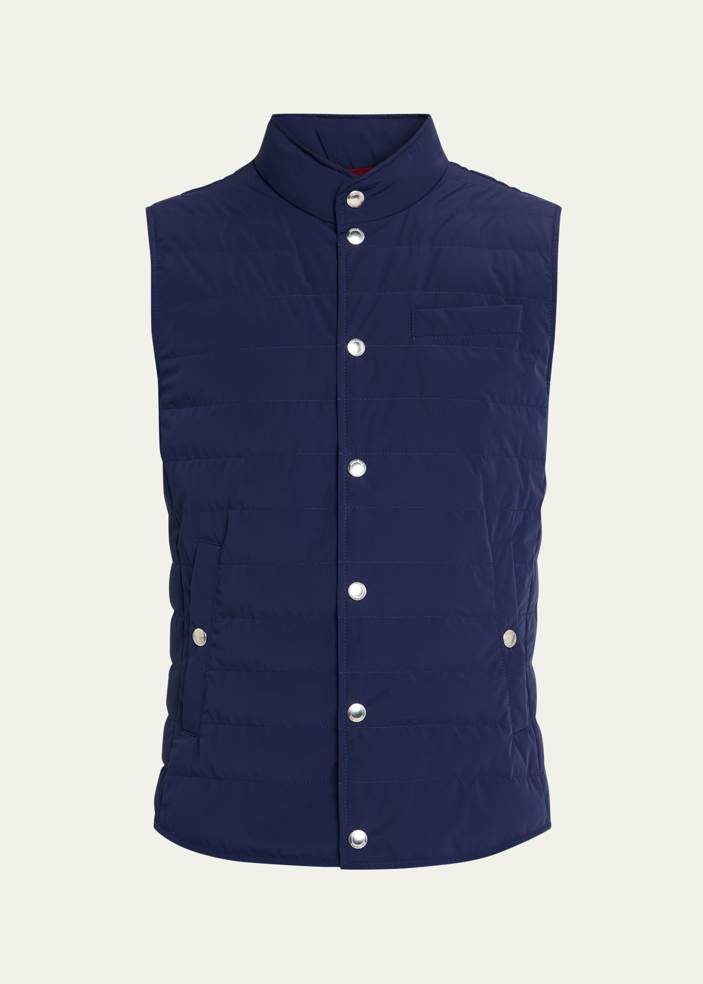 Men's Quilted Nylon Snap-Front Vest - 1