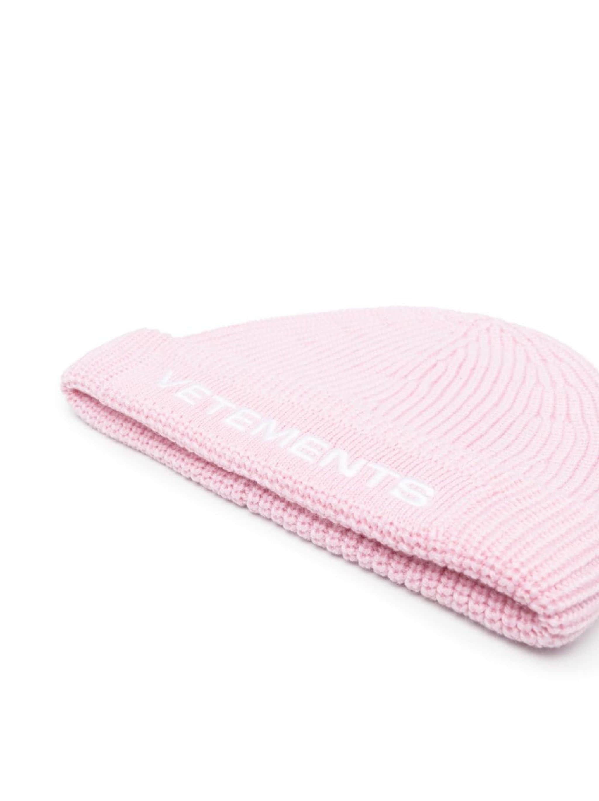 embroidered-logo knitted beanie - 2