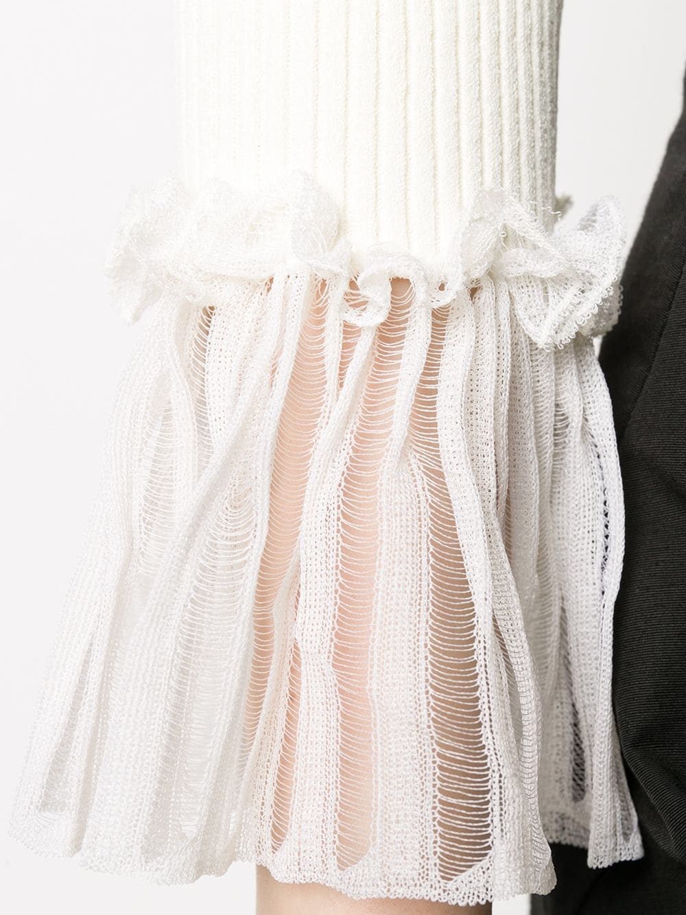 ribbed pleated detail top - 5