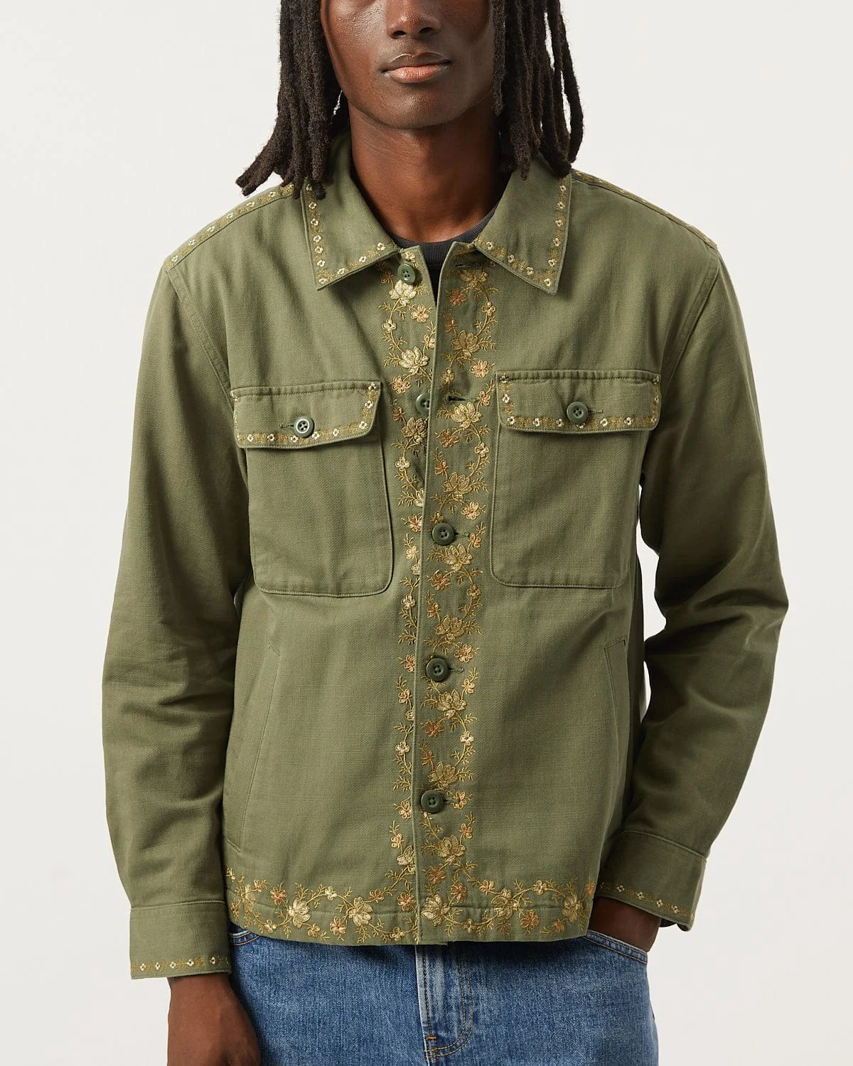 EMBROIDERED MILITARY JACKET - 1