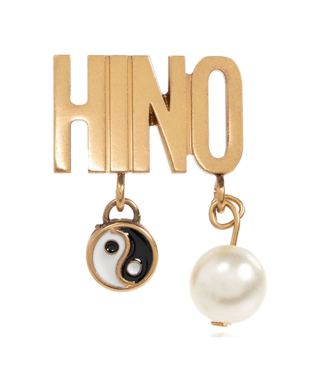 Logo Lettering Charm Detailed Earrings - 3