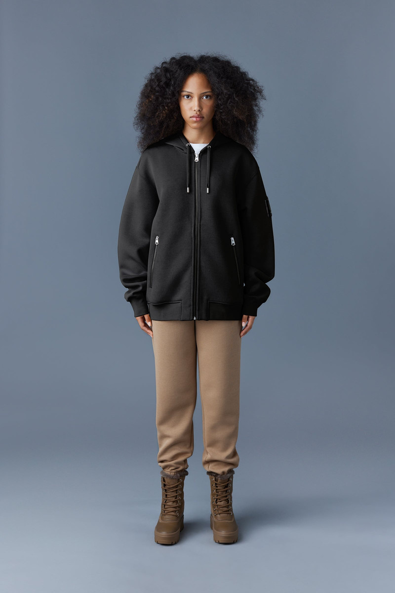 MACKAGE KRYS Zip-up with velvet embroidery outlook