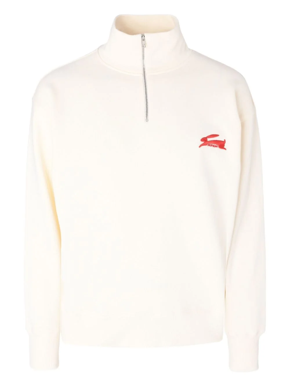 rabbit-detail zip sweater - 1