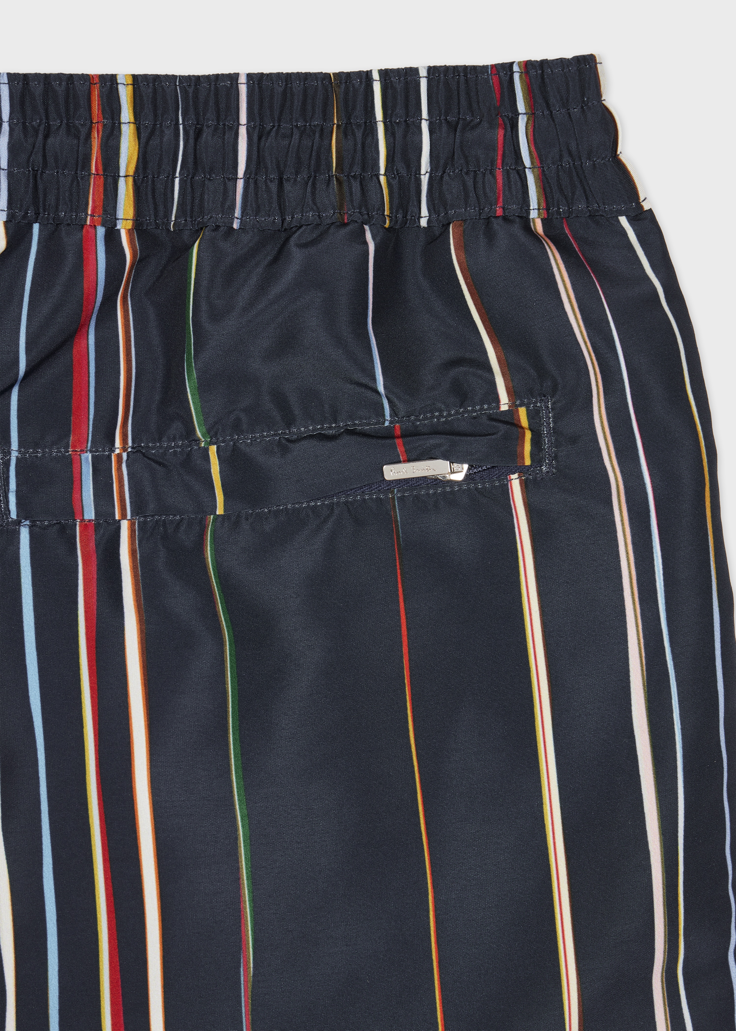 Navy 'Signature Pinstripe' Swim Shorts - 4