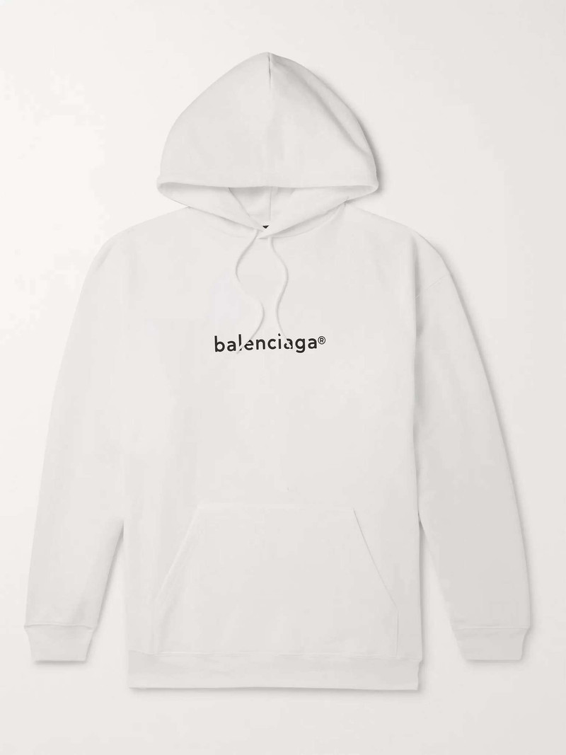 남자의 새로운 저작권 중간 적합 Hoodie 에 화이트 - 1