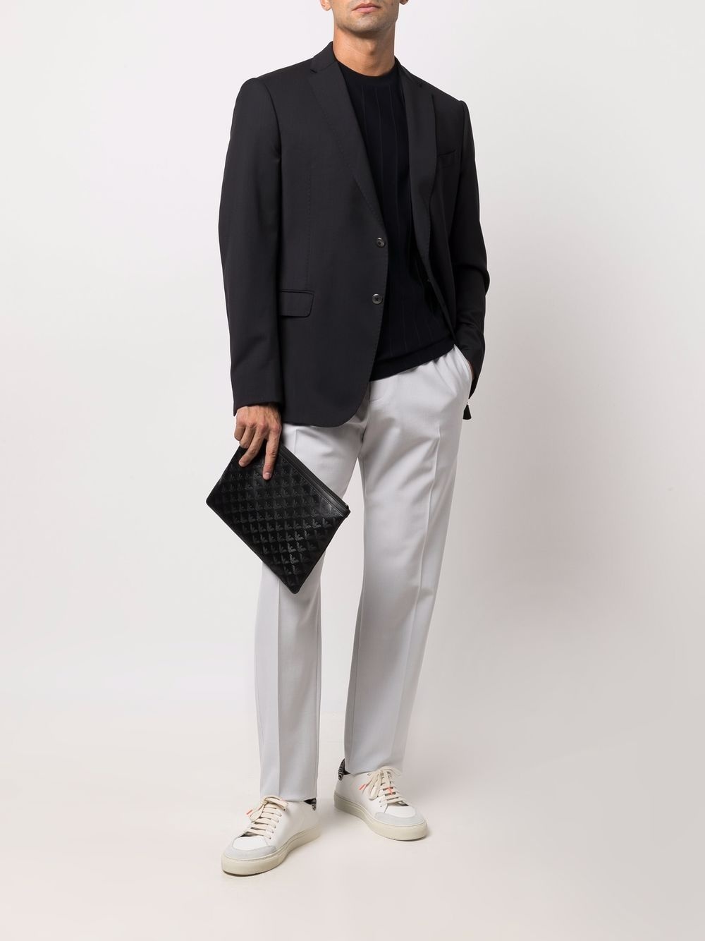 fitted single-breasted blazer - 2