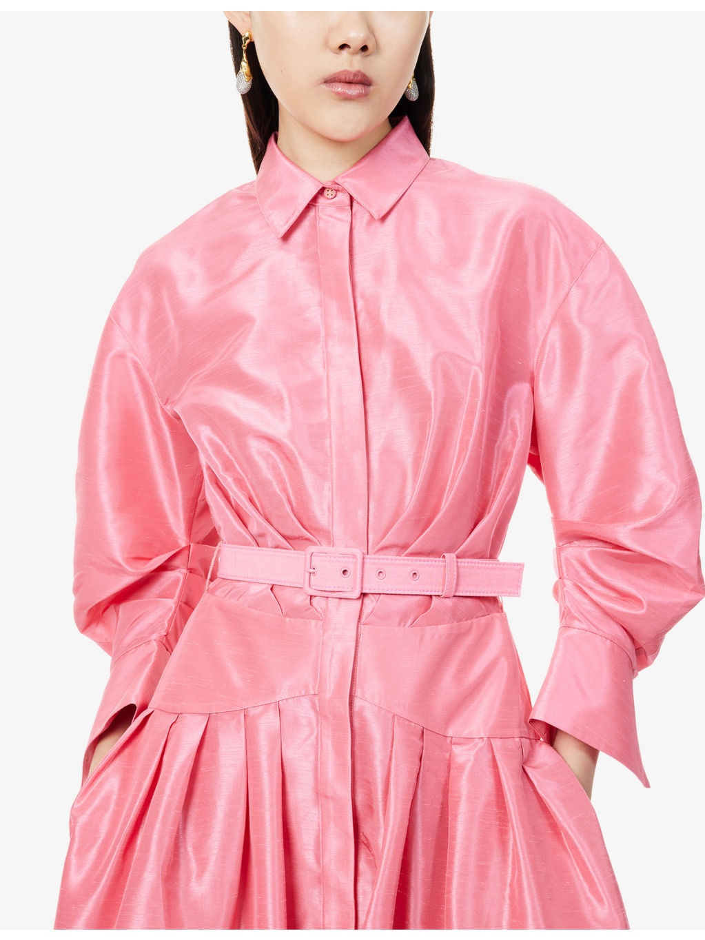 Maple Belted Woven Midi Dress - 5