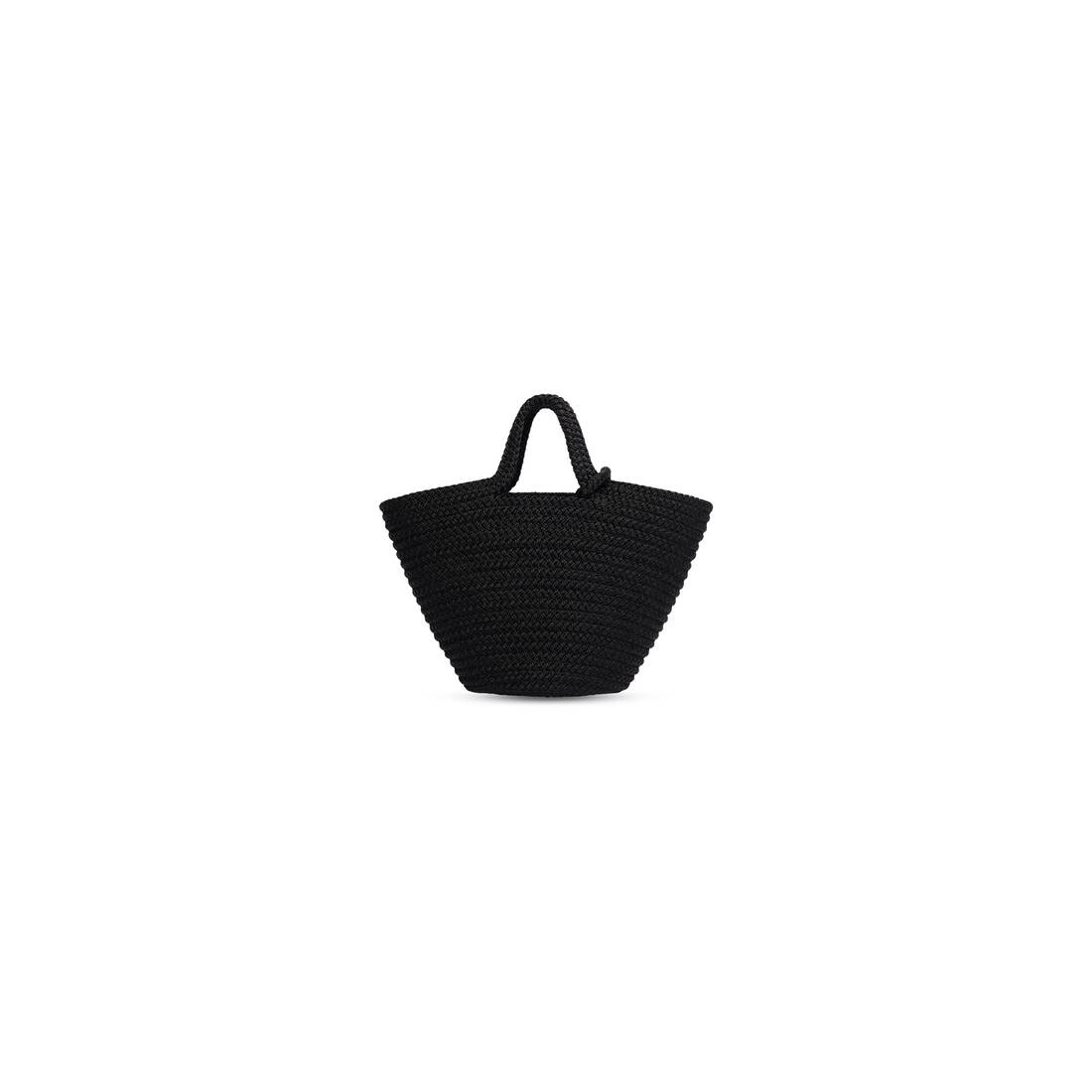 Women's Ibiza Small Basket With Strap in Black - 4