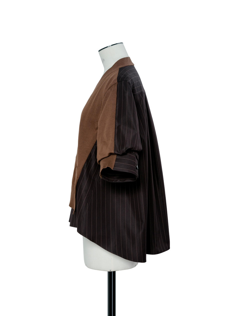 Chalk Stripe x Cotton Knit Cardigan 3