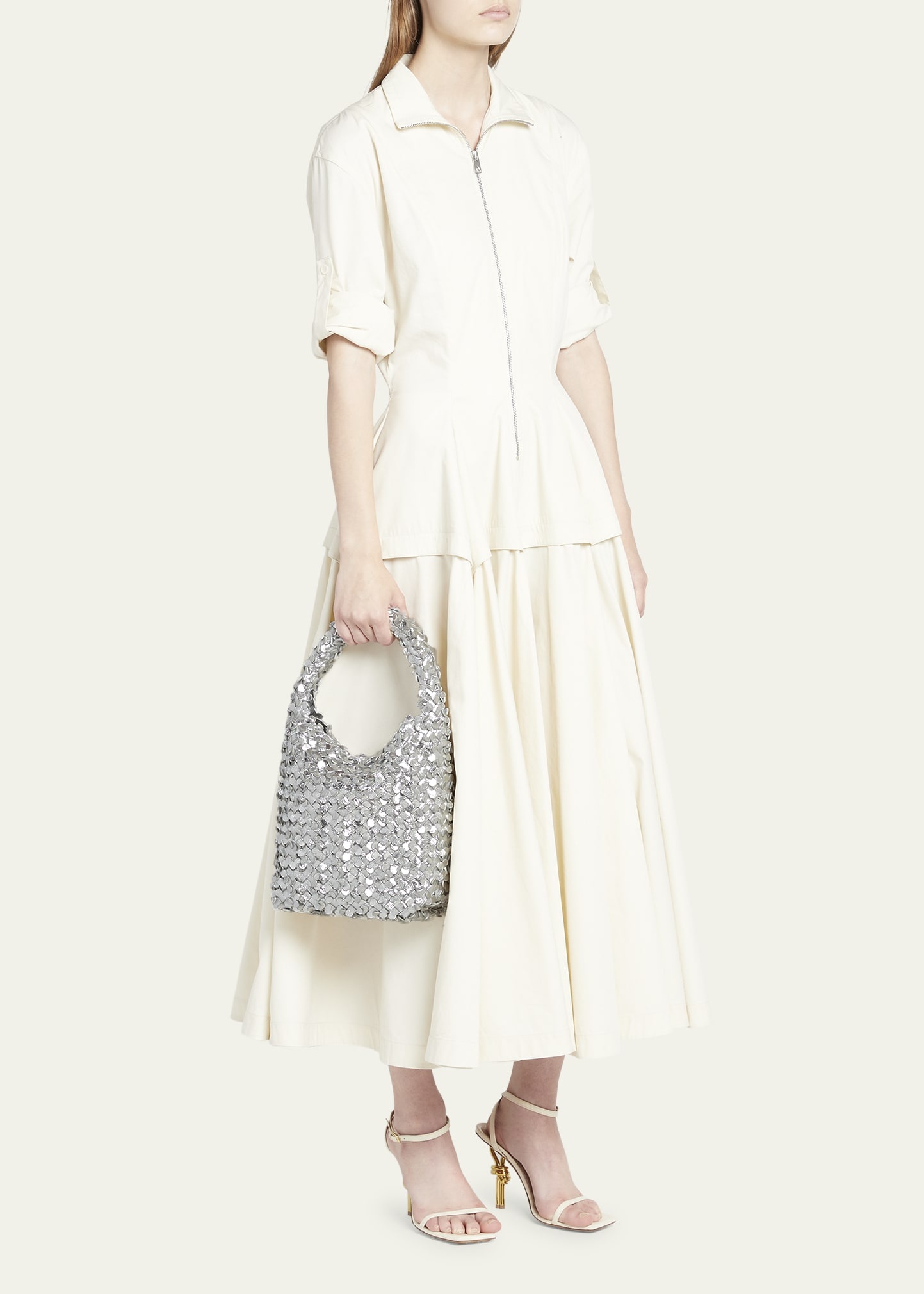 Cabat Metallic Sequin Bucket Bag - 5