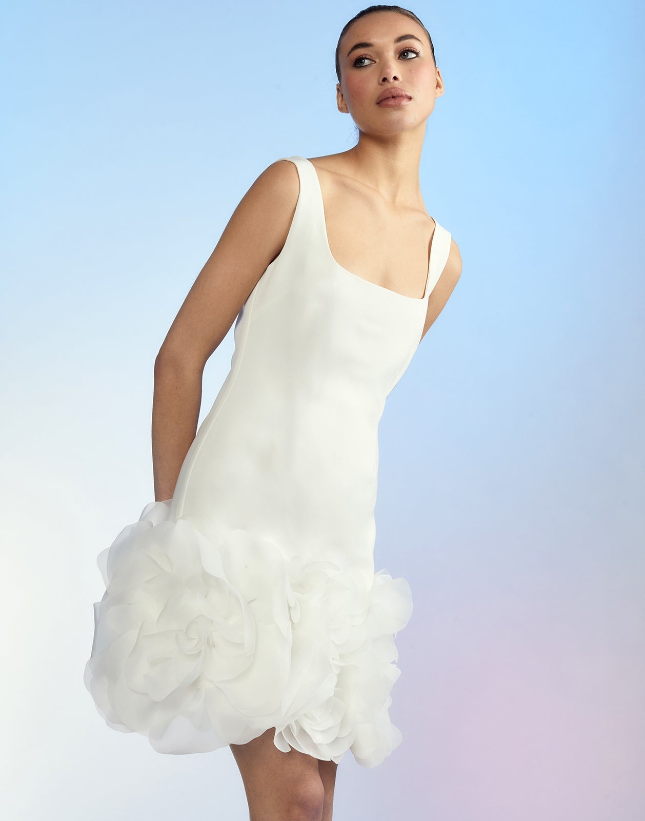 Kourtney Organza Flower Hem Dress - 3