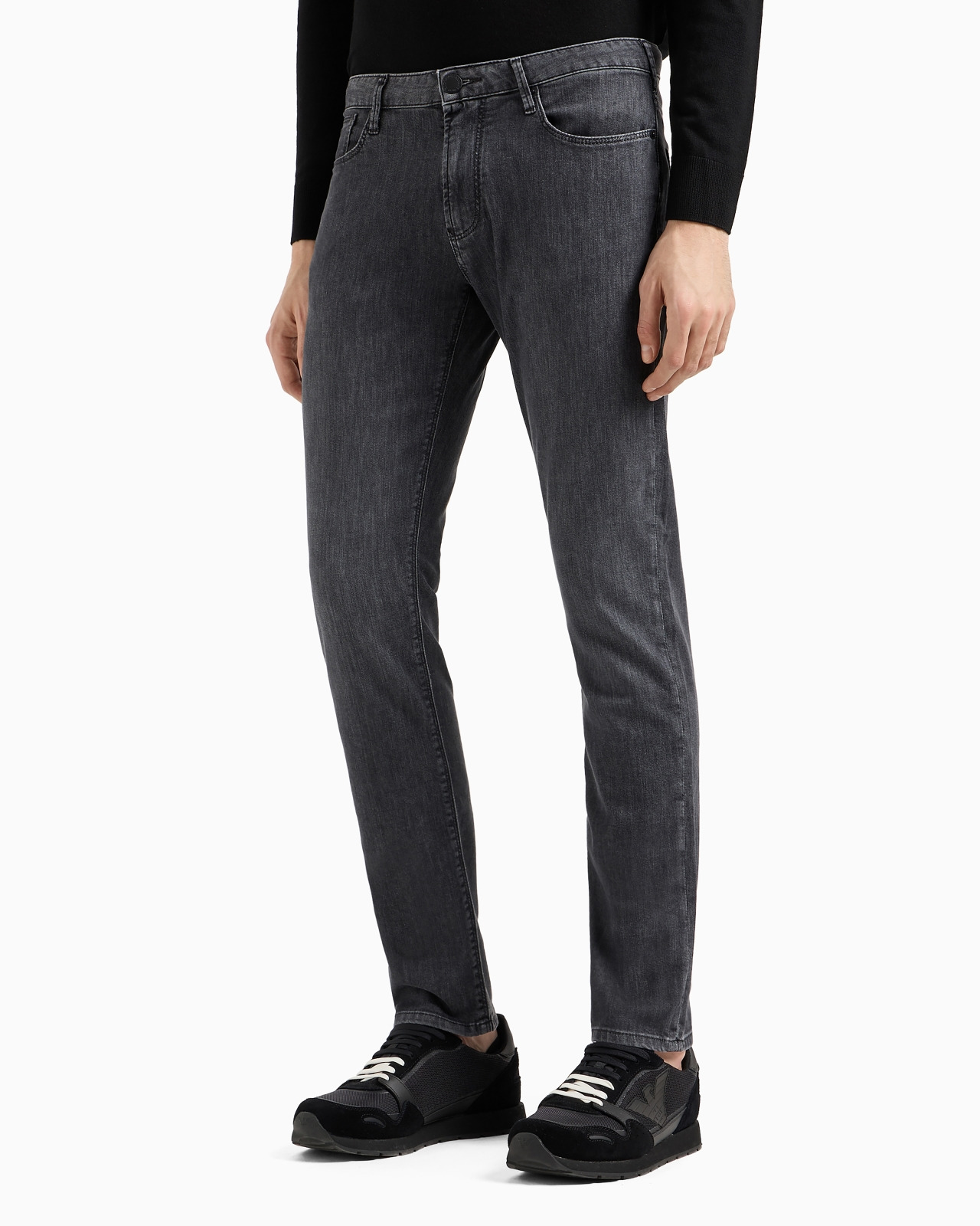 J06 WORN-EFFECT WASH, SLIM-FIT, 8 OZ DENIM JEANS - 4