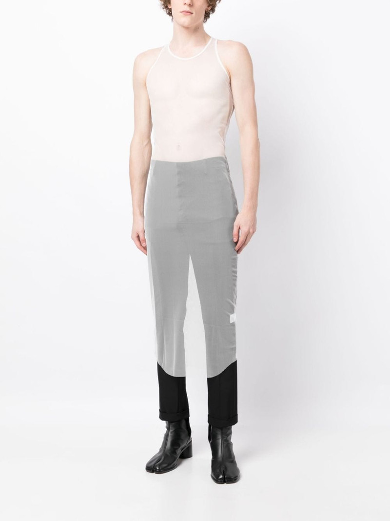 RANDOM IDENTITIES sleeveless semi-sheer maxi tank top outlook