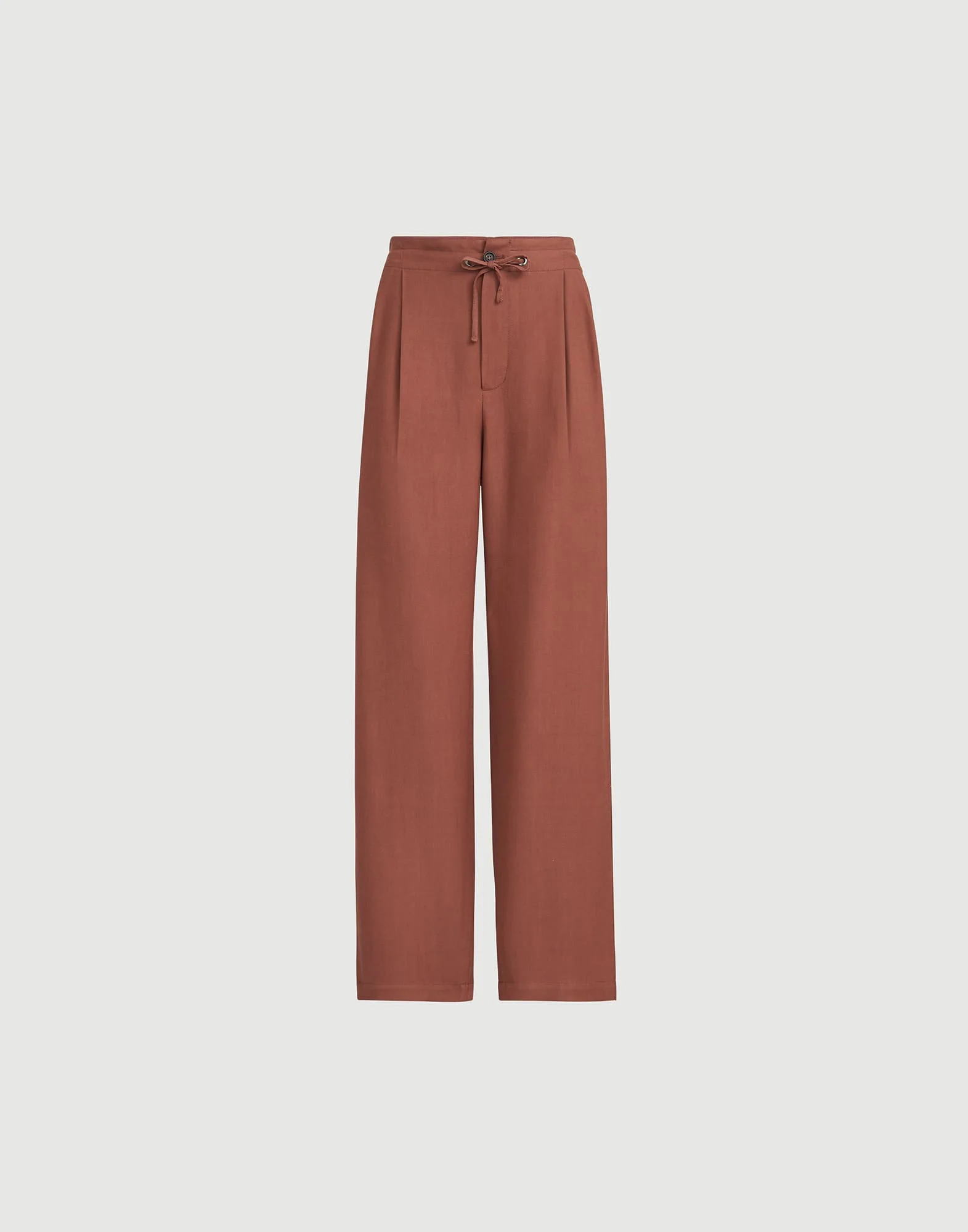 Viscose and linen fluid twill tailored track trousers - 1