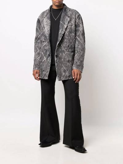 Diesel crystal-embellished single-breasted blazer outlook