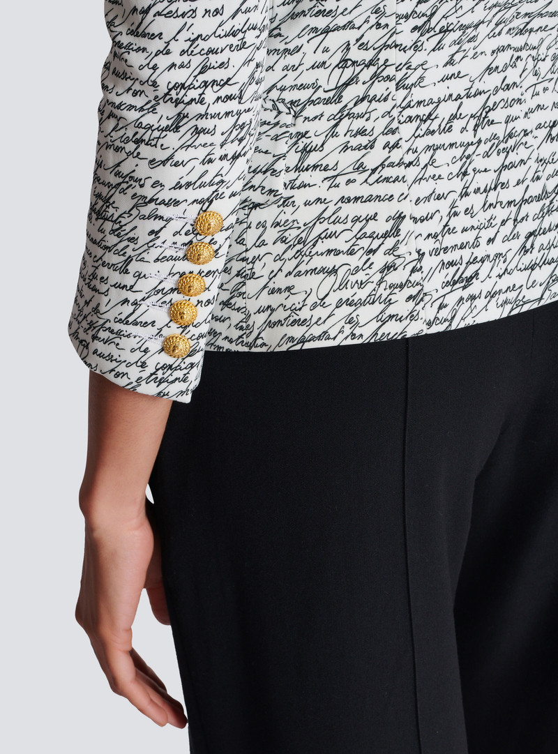 1-button jacket with "Love Letter" print 8