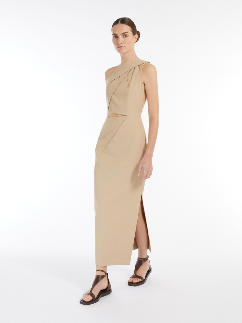 Max Mara NIEVO Close-fitting cotton twill dress outlook