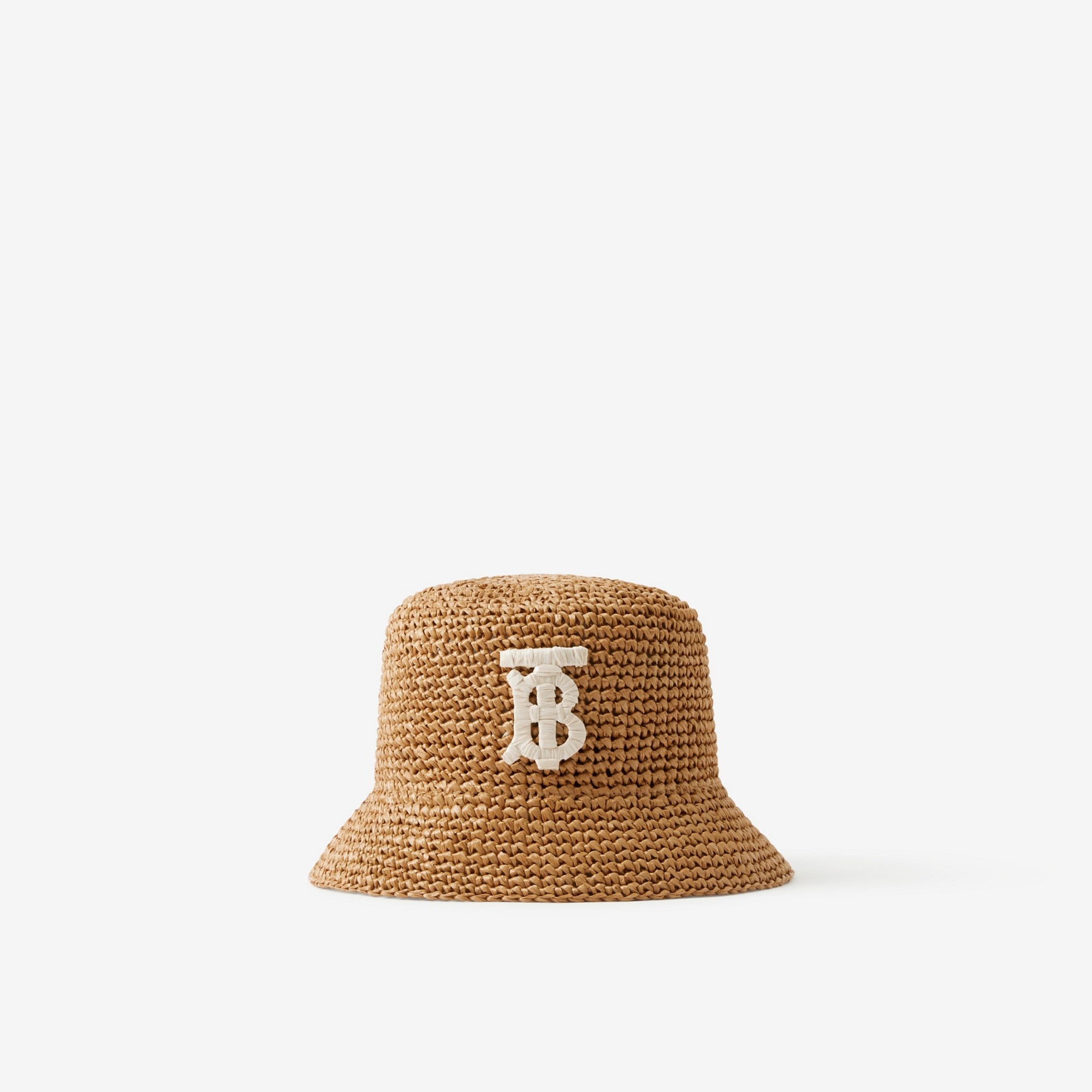 Monogram Motif Raffia-effect Bucket Hat - 1